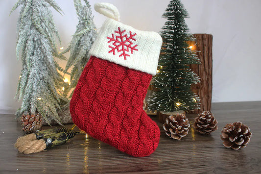 Festive Knitted Christmas Letter Socks